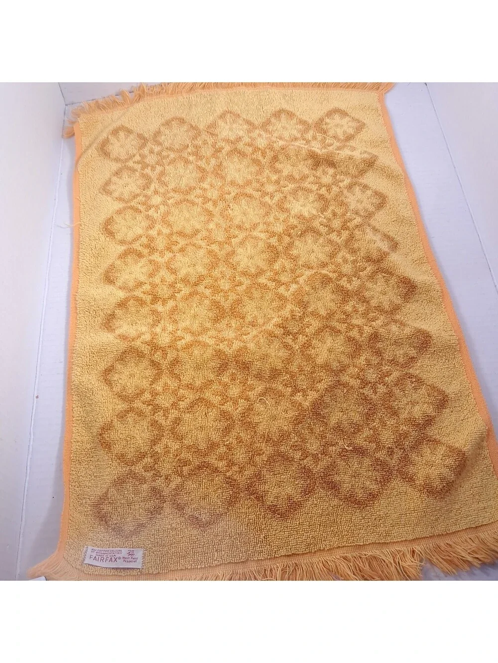 Vintage hand Towel set 2 harvest yellow Gold Martex West Point Pepperell Fairfax